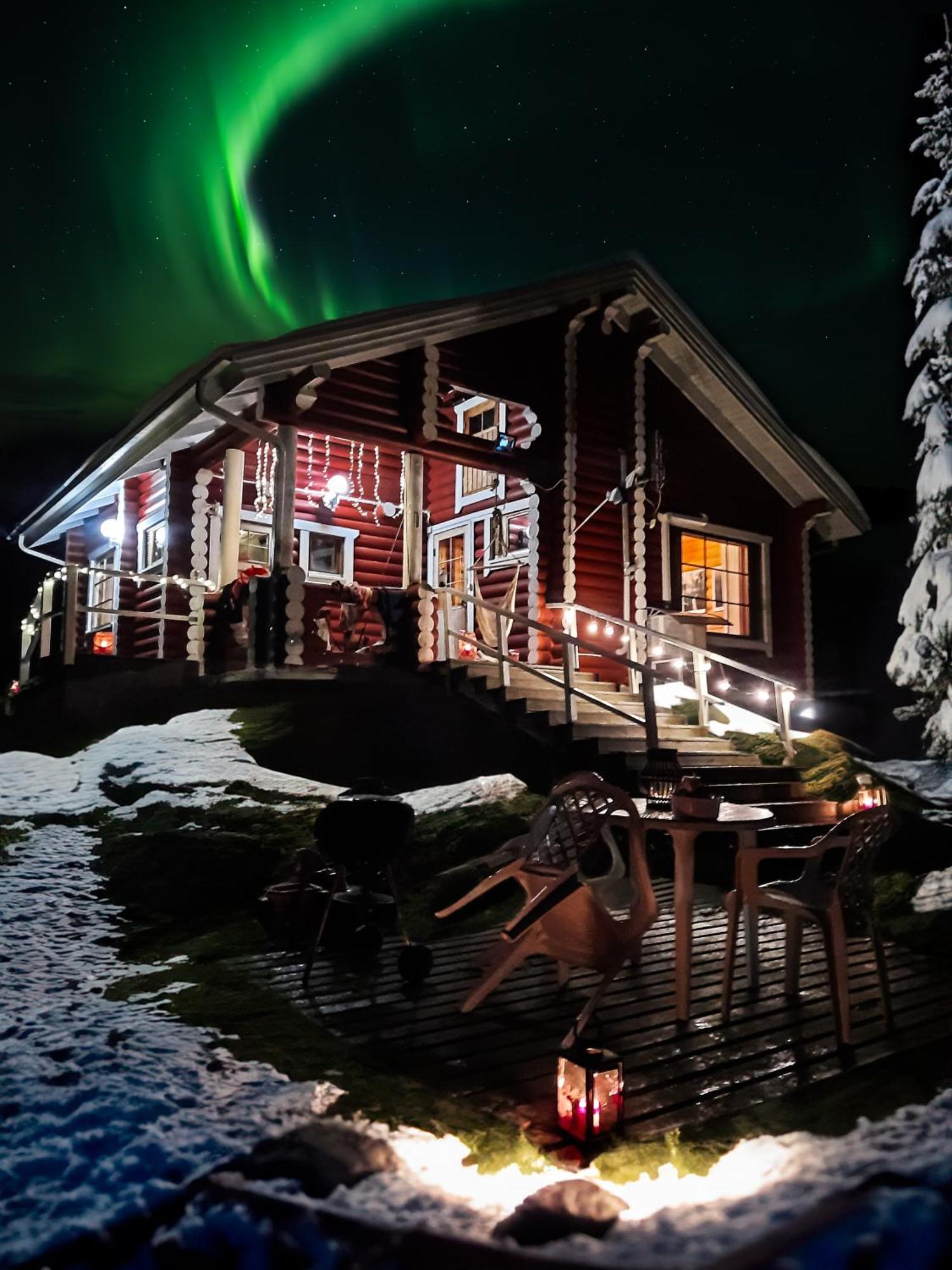 Lapin Villa Hiisi Joen Rannalla Ranua Exterior foto